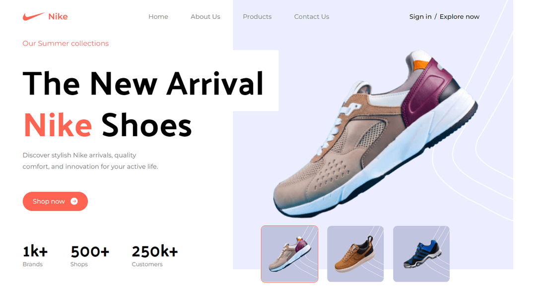 NIKE LANDING PAGE